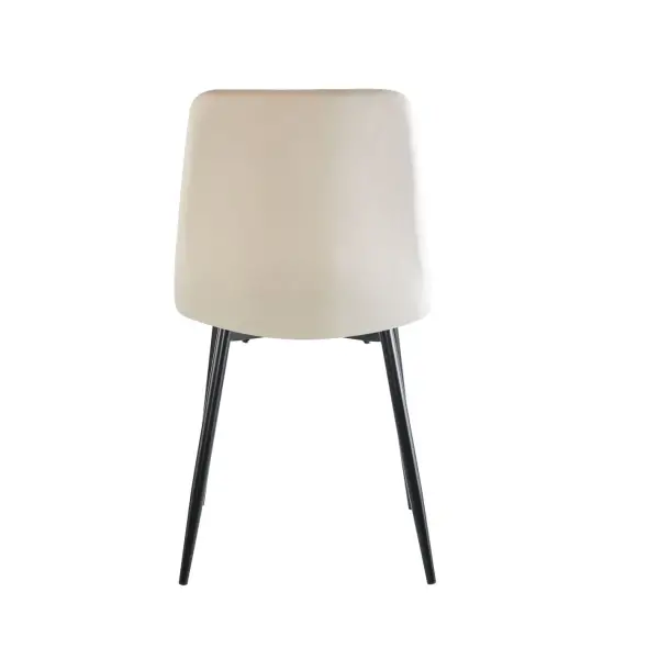 Krzesło tapicerowane beżowy nogi czarny K5-FX 3